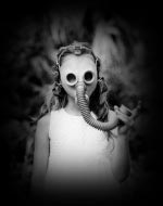 girl in a gas mask